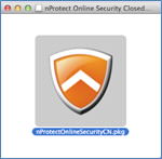 패키지 파일을 더블 클릭하여 nProtect Online Security를 설치