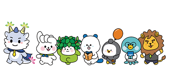 마스코트 응용 동작 단체2 이미지